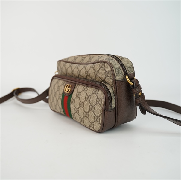 Túi GG Ophidia màu nâu 23cm TB+