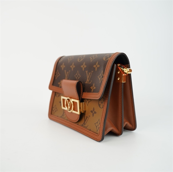 Túi LV dauphine hoa nâu sz 20cm TB+