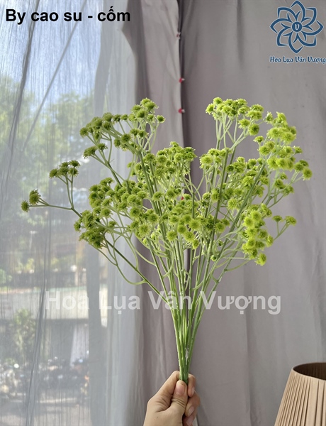 By cao su - cốm - Hoa cành dài - Hoa Lụa Vân Vượng