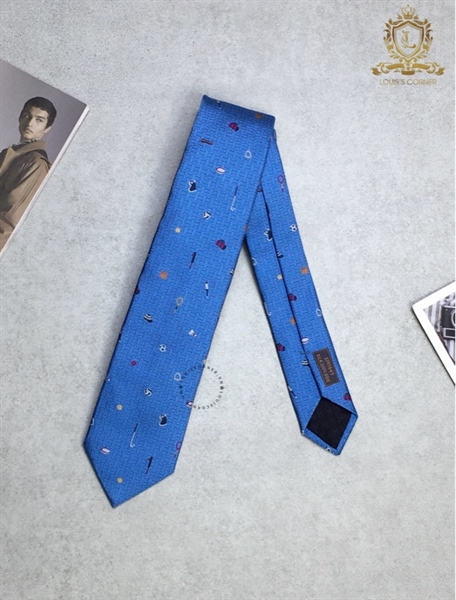 Cravate Hermes sportychic ciel / multicolore