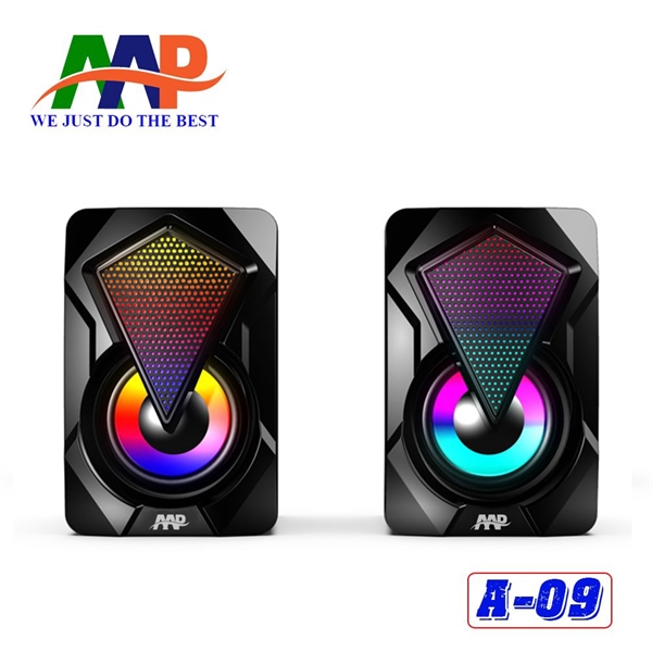 Loa 2.0 AAP A09 LED Chính hãng (Kết nối USB)