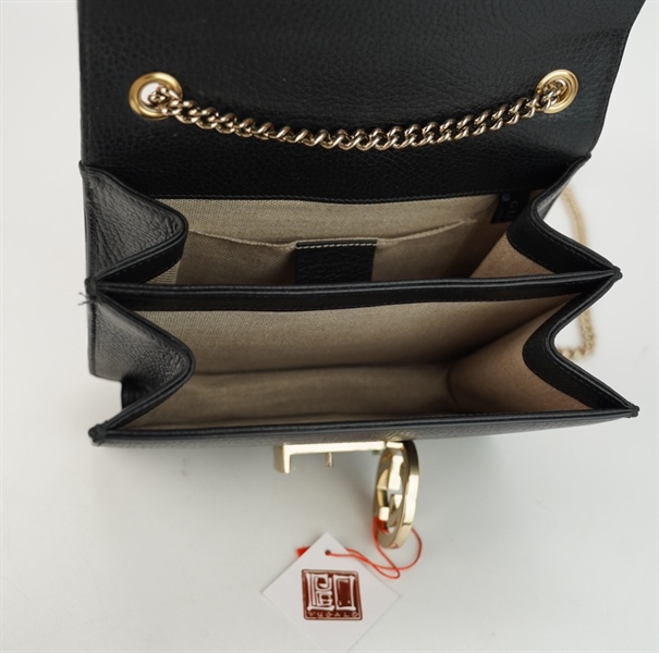 Túi GG Interlocking đen (I028076701) sz 20 +