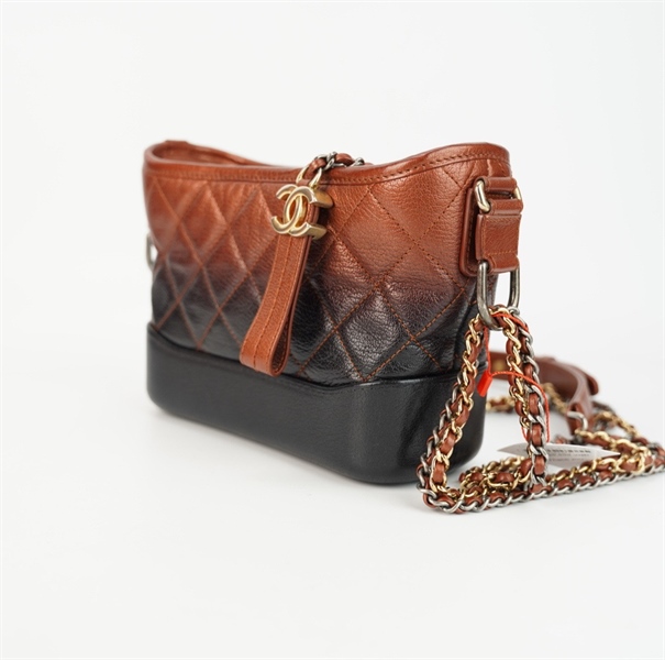 Túi Chanel Gab đen phối nâu size 20 +