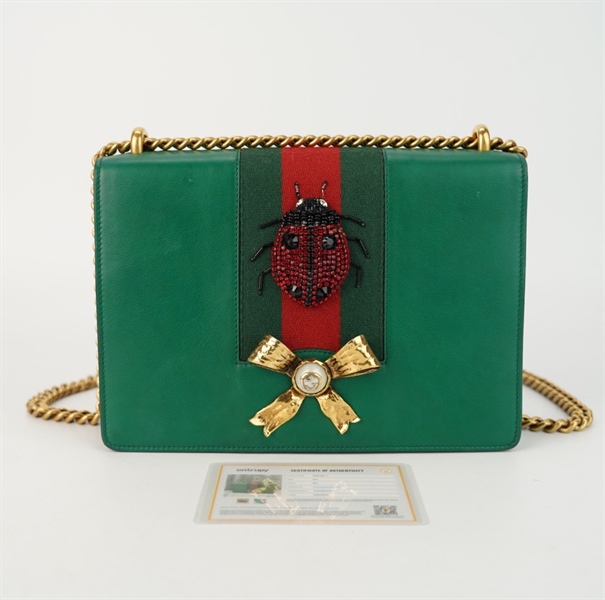 Túi GG xanh nơ vàng +