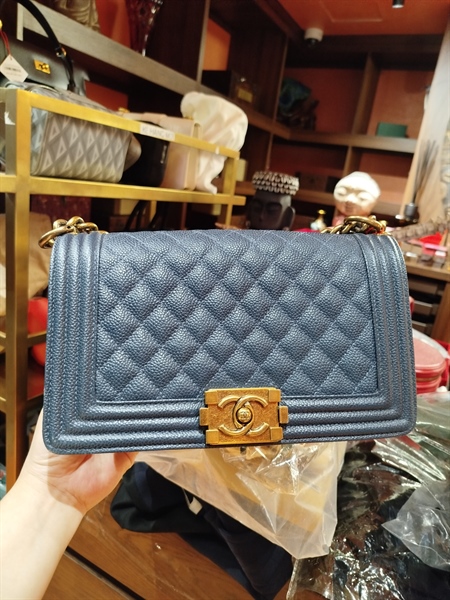 Túi Chanel Boy xám đen - A Long live (TB-T3)