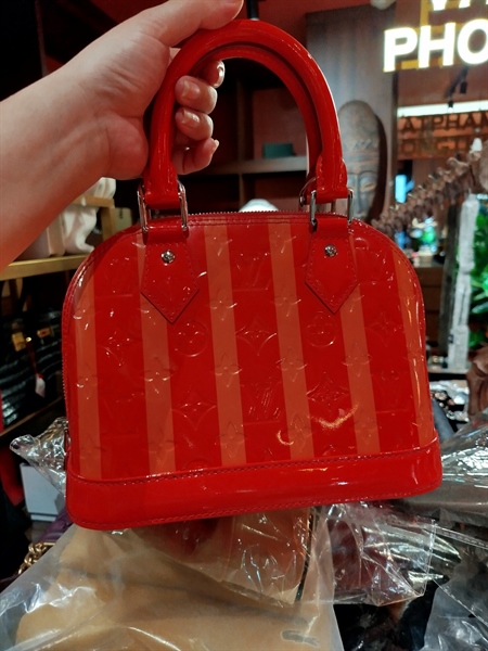 Túi LV alma vân đỏ cam 22cm -A Long live (HP-T374)