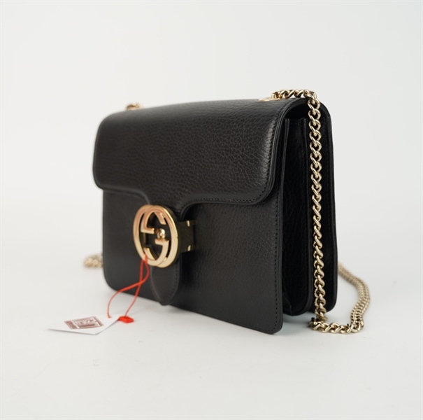 Túi GG Interlocking đen (I028076701) sz 20 +