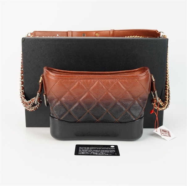 Túi Chanel Gab đen phối nâu size 20 +