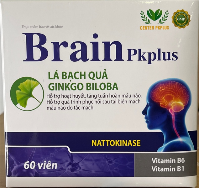 Brain PKPlus Center , Hỗ trợ hoạt huyết tăng cường tuần hoàn não (Hộp 6 vỉ x 10 viên)