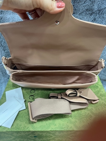 Túi GG marmont màu nâu sữa KG+