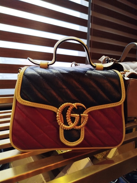 Túi GG handle màu xanh đỏ size 20 +