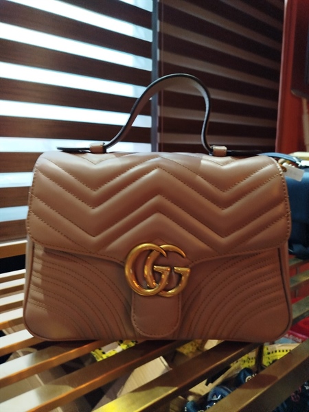 Túi GG handle màu nude size 26 +