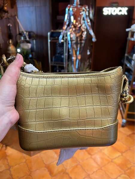 Túi Chanel Gab màu vàng đồng s20 KG+