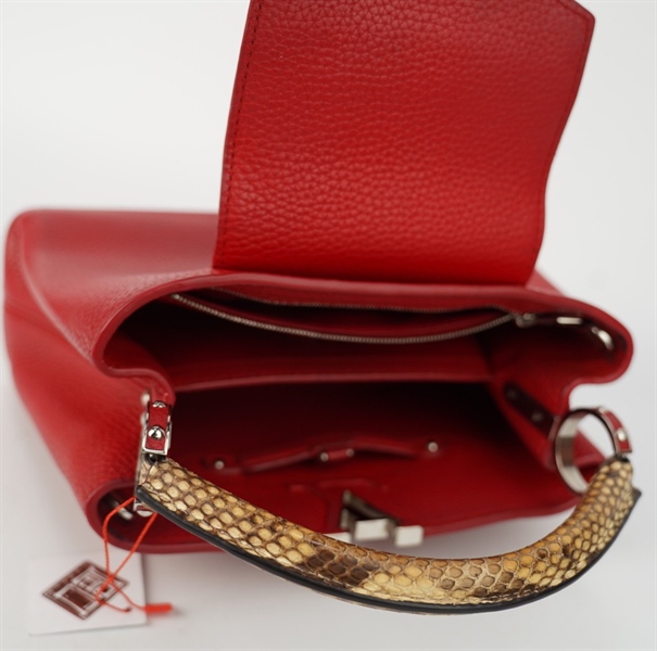 Túi LV capu đỏ quai trăn size 26 +