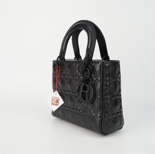 Túi Dior Lady kim cương đen size S KG+