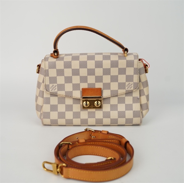 Túi LV Cluny ô vuông xám có tua rua size 24 +