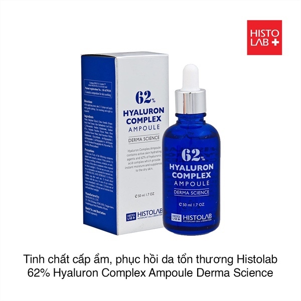 MỸ PHẨM NGỌC TUYẾT HISTOLAB 62% TINH CHẤT DƯỠNG ẨM HISTOLAB 62% HYALURON COMPLEX AMPOULE DERMA SCIENCE 50ML