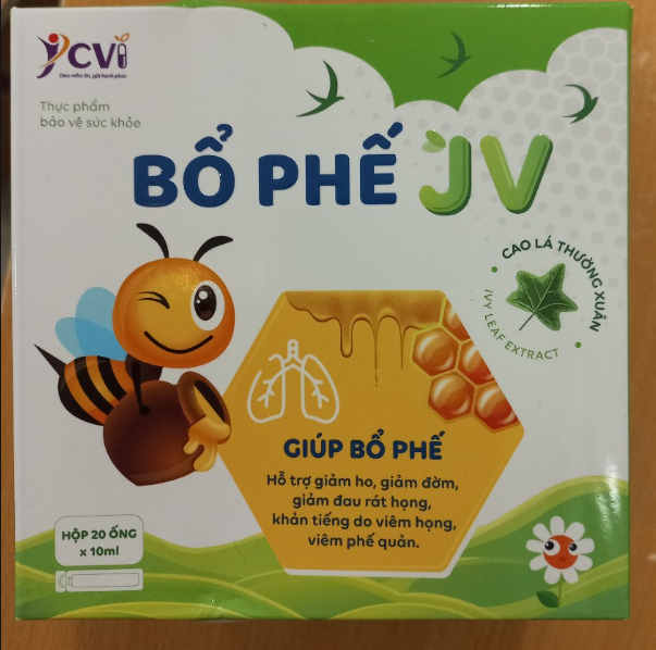 Bổ phế JV (Hỗ trợ giảm ho, đờm...) (Hộp 20 ống x 10ml) - CVI