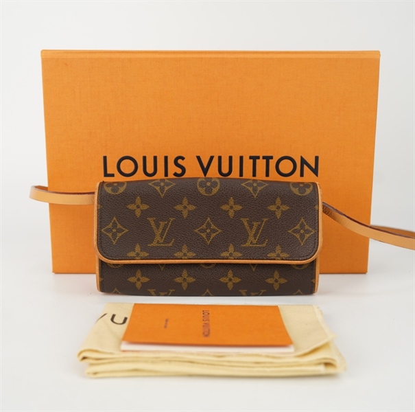 Túi LV hoa nâu viền vàng size 18 KG+