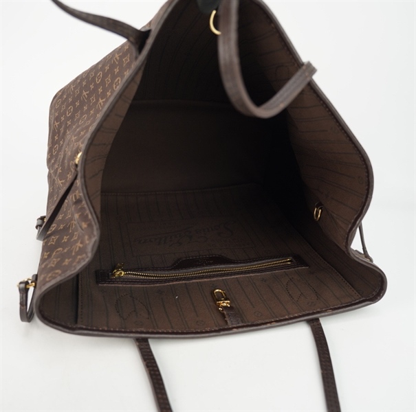 Túi LV dây rút hoa đen viền nâu size 32 KG+