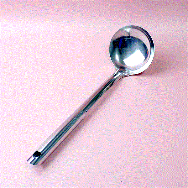 Muôi inox cán tròn