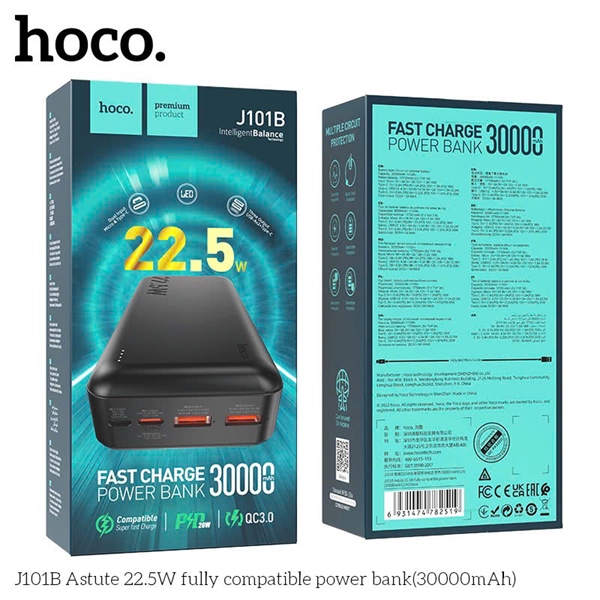 Sạc dự phòng HOCO J101B/J146B 30.000mAh 22.5W