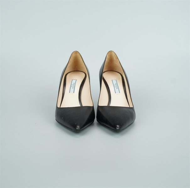 Giày Prada đen cao 9p size 36 (BQ) KG+