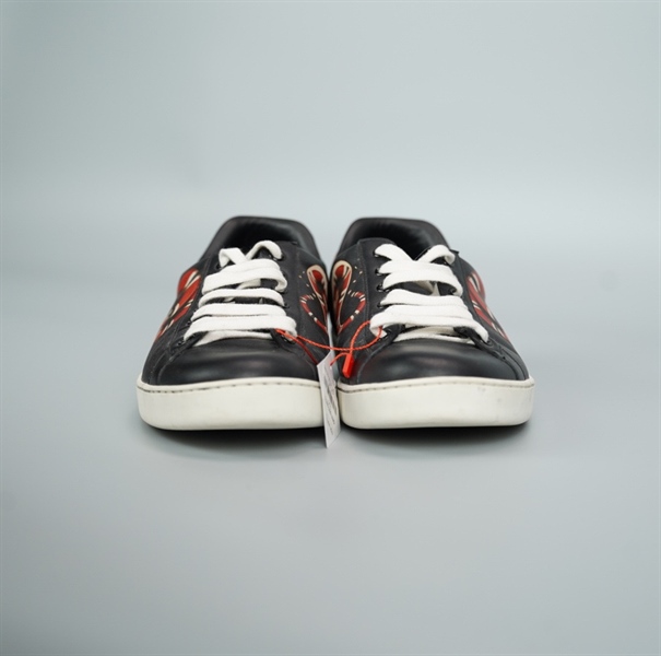 Giày GG đen con rắn đỏ size 7 (BQ) KG+