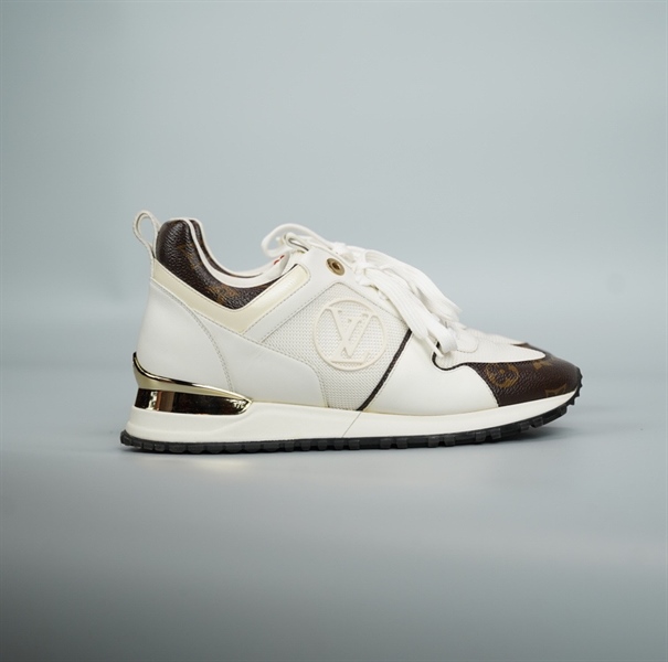 Giày LV trắng viền hoa nâu size 37 (BQ) KG+