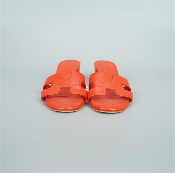 Dép Hermes màu cam size 35 (BQ) KG+