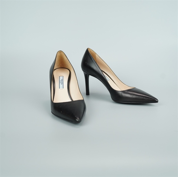 Giày Prada đen cao 9p size 36 (BQ) KG+