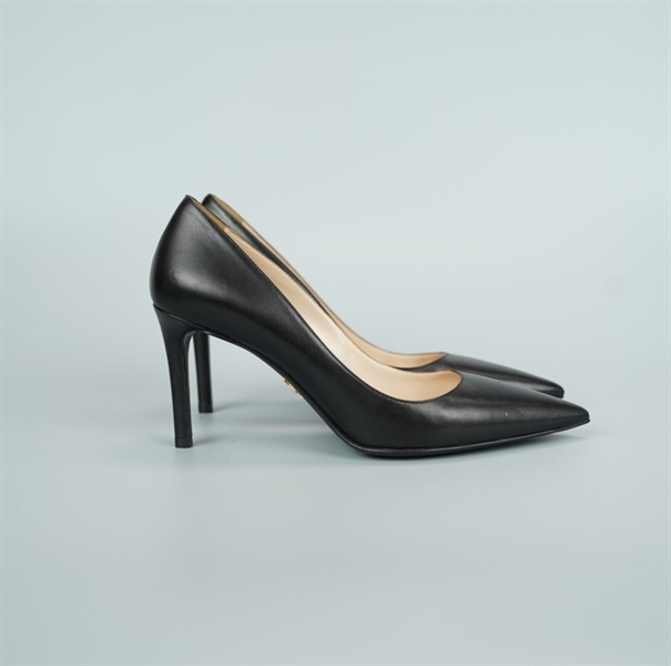 Giày Prada đen cao 9p size 36 (BQ) KG+