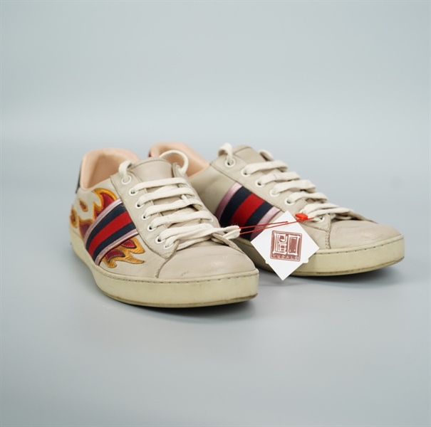 Giày GG xám họa tiết size 7 1/2 (BQ) KG+