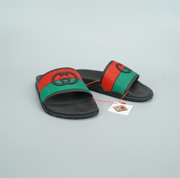 Dép GG đen sọc đỏ xanh size 35 (BQ) KG+