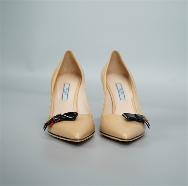 Giày Prada màu nude cao 9p size 37 (BQ) KG+