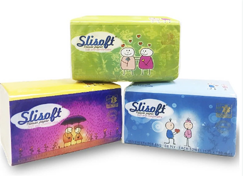 Giấy ăn Slisoft Vàng 450