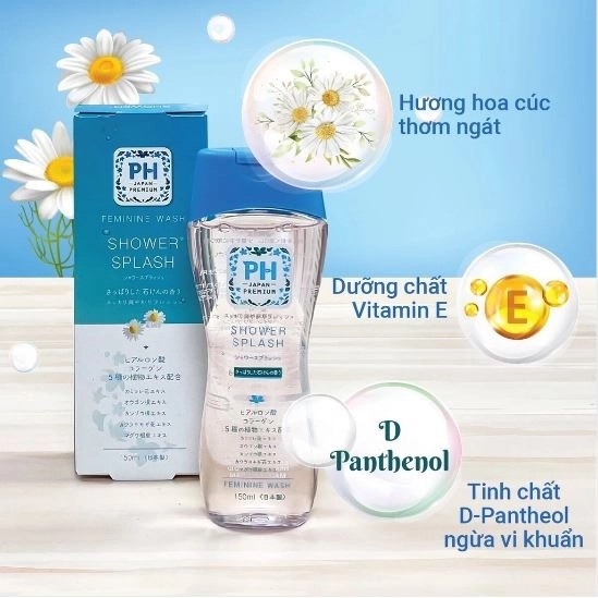 Dung dịch vệ sinh phụ nữ PH Care 150ml Shower Splash Nhật Bản hương hoa lily (xanh)