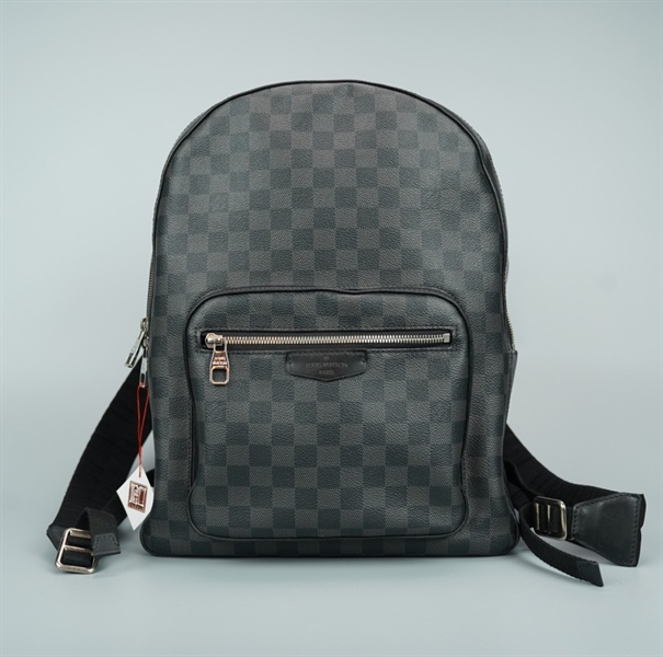 Balo LV ô vuông đen KG+