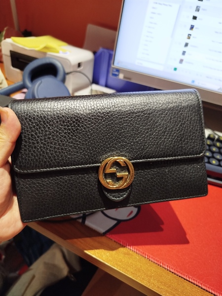 Túi GG đen 18cm KG+