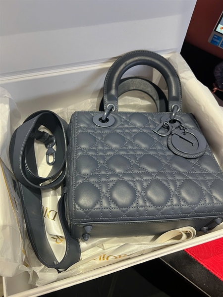 Túi Dior lady màu xám size S (BQ) KG+