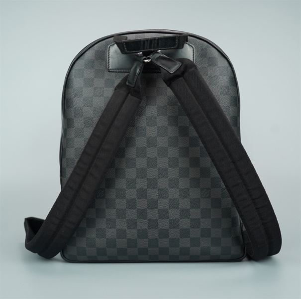 Balo LV ô vuông đen KG+