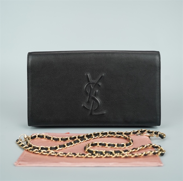 Túi YSL clutch màu đen (GLT361120Y.0517) size 28 KG+