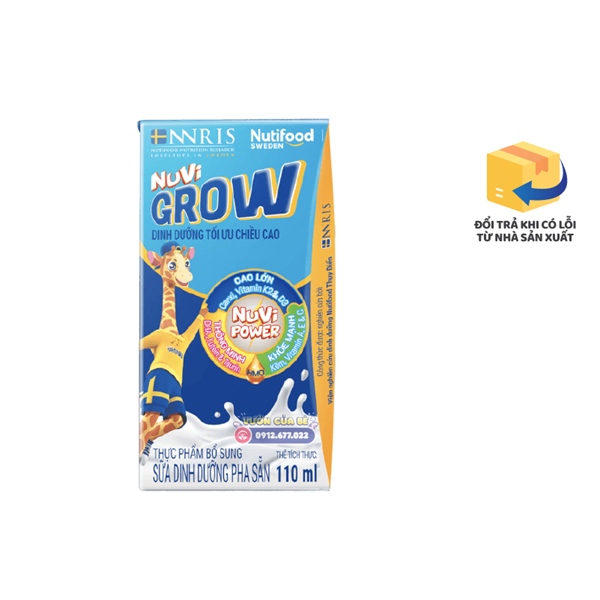 Sữa công thức pha sẵn Nutifood Nuvi Grow (phát triển chiều cao) - Số 1 ...