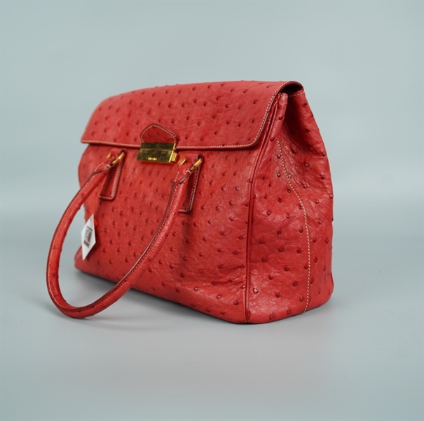 Túi Prada da đà điểu đỏ size 32 (BQ) KG+