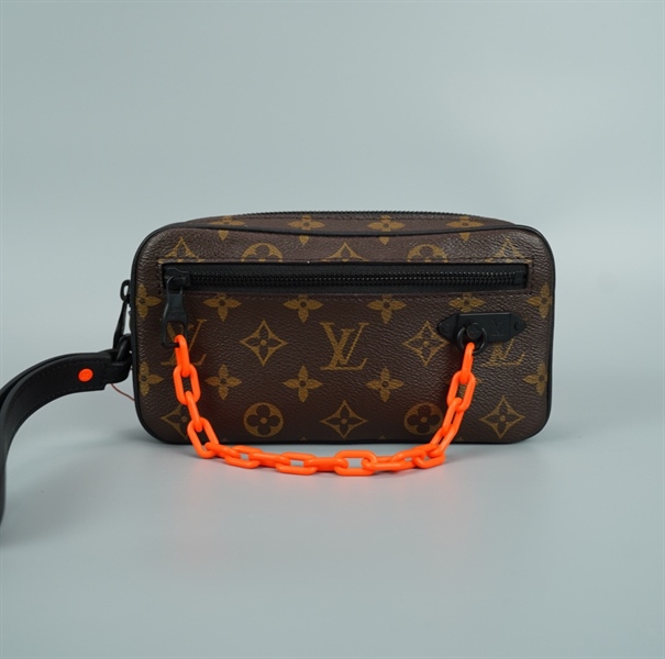 Túi LV clutch hoa nâu xích cam size 21 (BQ) KG+