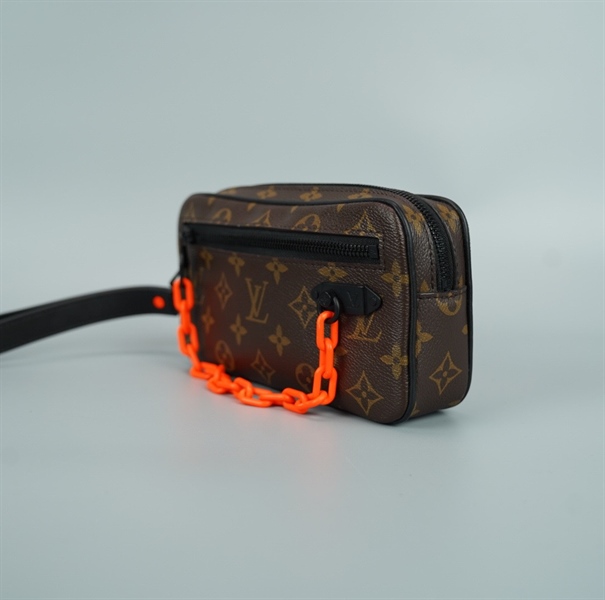 Túi LV clutch hoa nâu xích cam size 21 (BQ) KG+