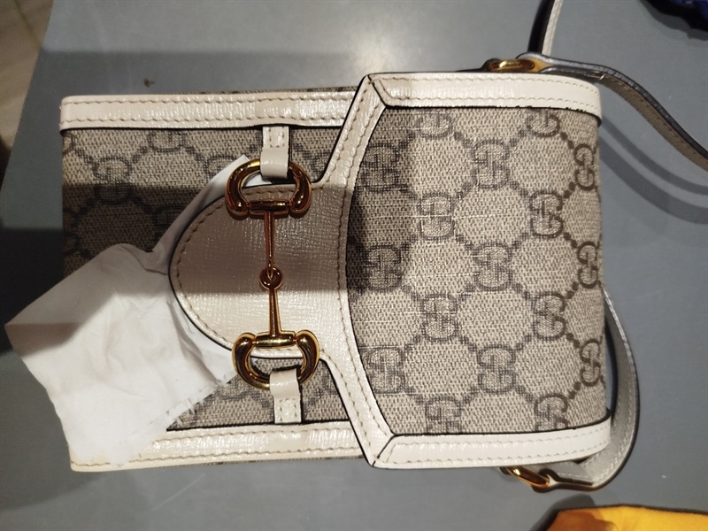 Túi GG đeo chéo xám size 11 (TB) +