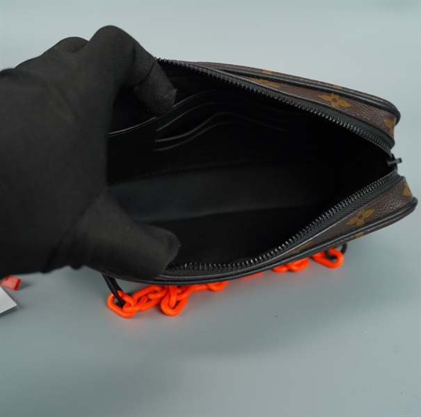 Túi LV clutch hoa nâu xích cam size 21 (BQ) KG+