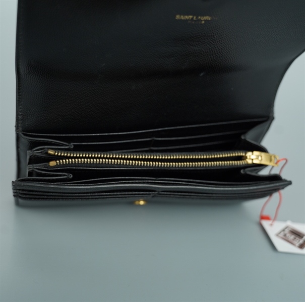 Ví YSL đen gập 2 (BQ) KG+