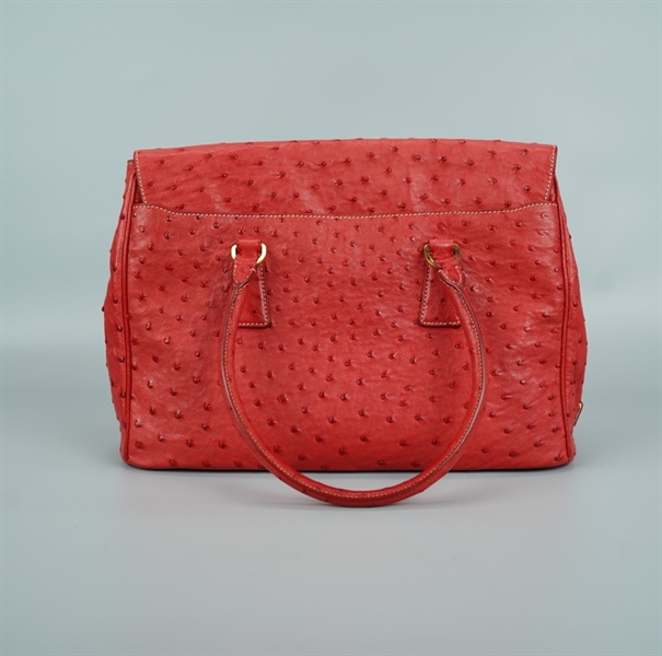 Túi Prada da đà điểu đỏ size 32 (BQ) KG+
